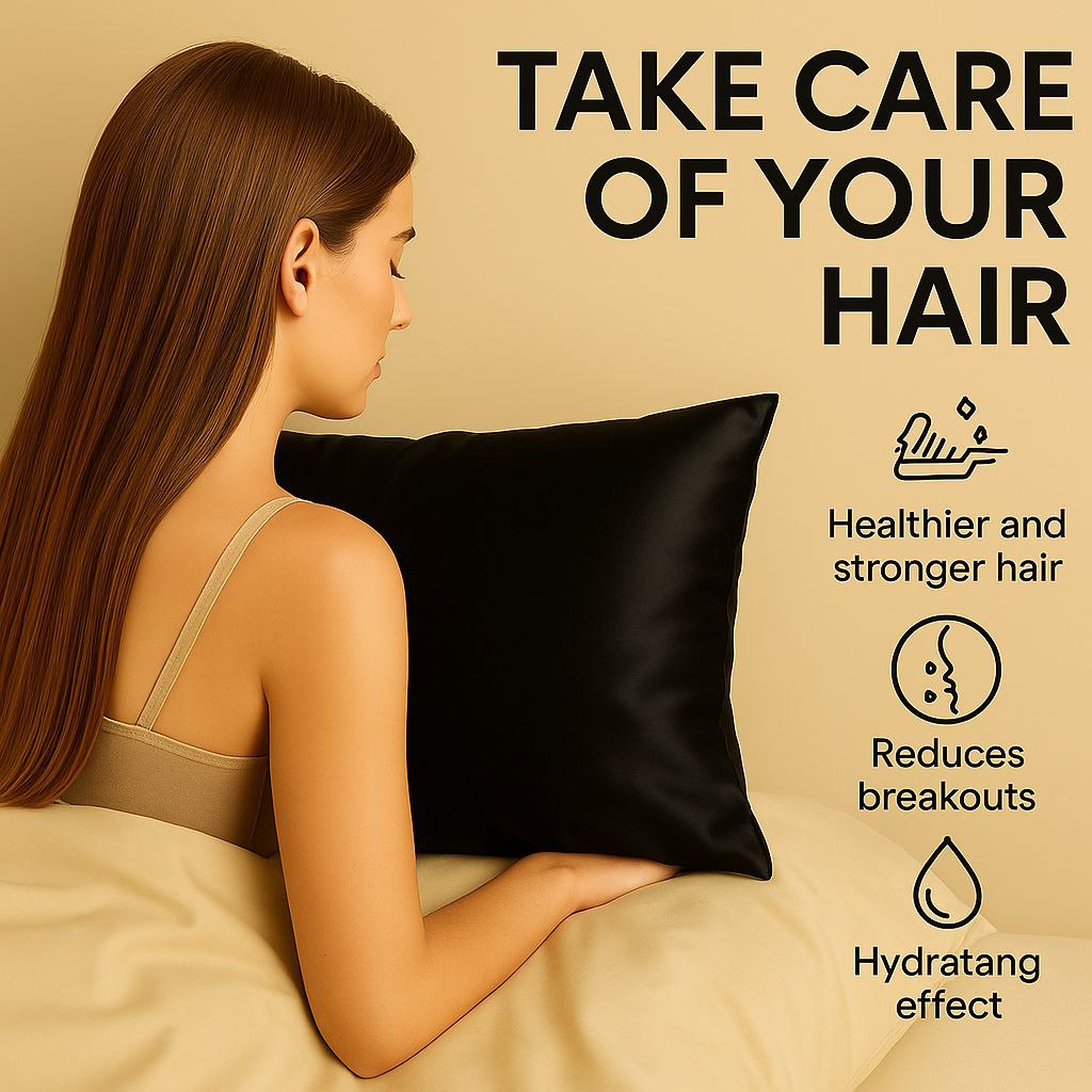Mulberry Silk Pillowcase Black